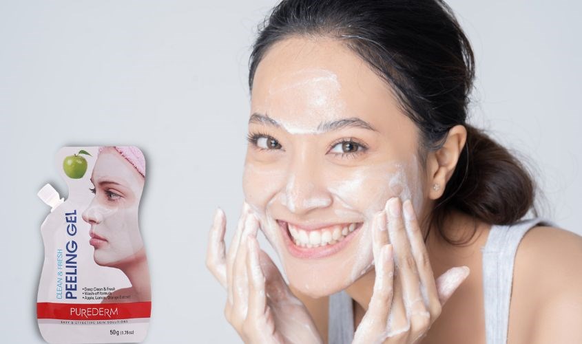 Gel tẩy tế bào chết da mặt Purederm chiết xuất Táo 50g