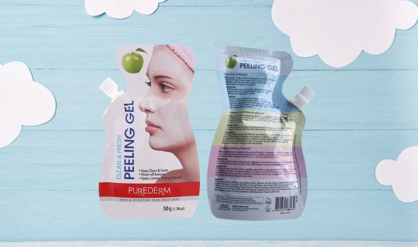 Tẩy tế bào chết Purederm có bao bì thiết kế tiện lợi
