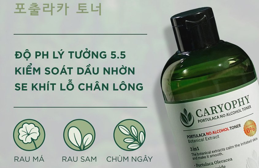 Công dụng của toner Caryophy