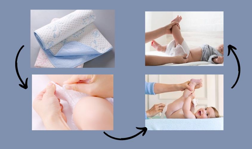 Các bước thay bỉm quần Merries cho bé khi nằm