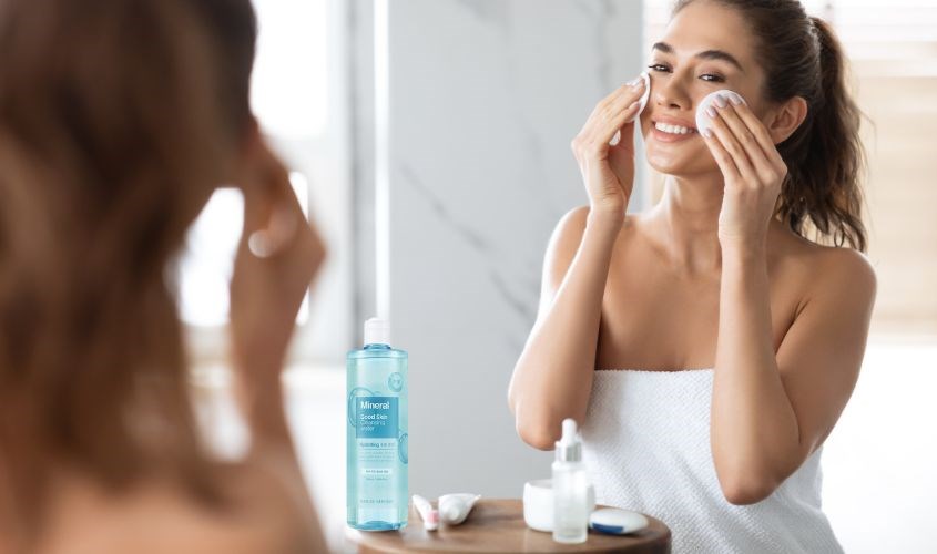 Nước tẩy trang dưỡng ẩm Nature Republic Good Skin Mineral Ampoule Cleansing Water 500 ml