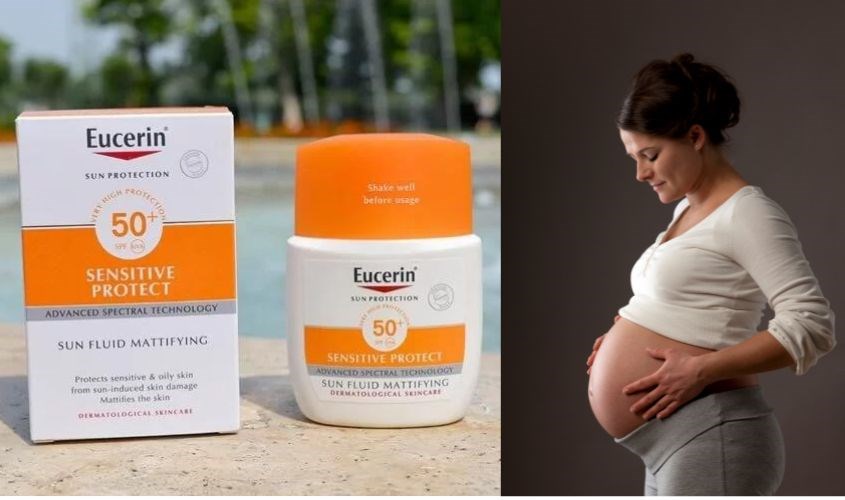Kem chống nắng Eucerin Sun Gel Cream Dry Touch cho mẹ bầu