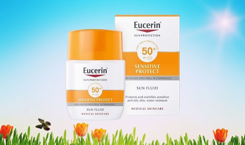 Kem chống nắng Eucerin Sun Fluid Mattifying cho mẹ bầu