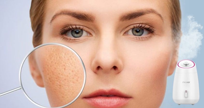 Máy xông mặt Maoer dùng hơi nước để làm sạch sâu lỗ chân lông.
