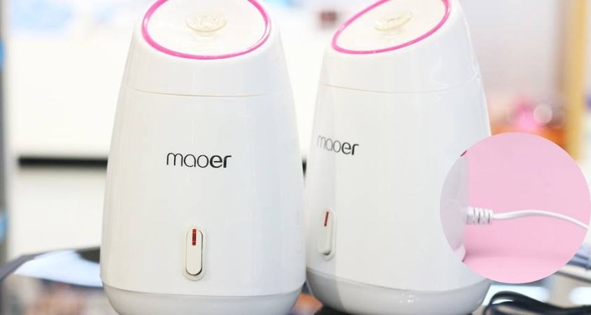 Máy xông mặt Maoer sử dụng điện trực tiếp nên cần lưu ý khi vệ sinh máy.