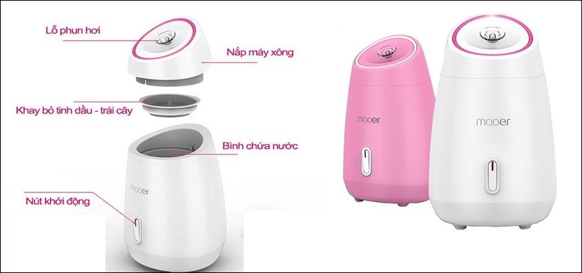 Máy xông mặt Maoer có thiết kế sang trọng và tiện lợi