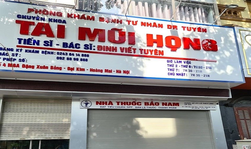Phòng khám bác sĩ Đinh Viết Tuyên thuộc nhóm phòng khám tai mũi họng Linh Đàm nổi tiếng.