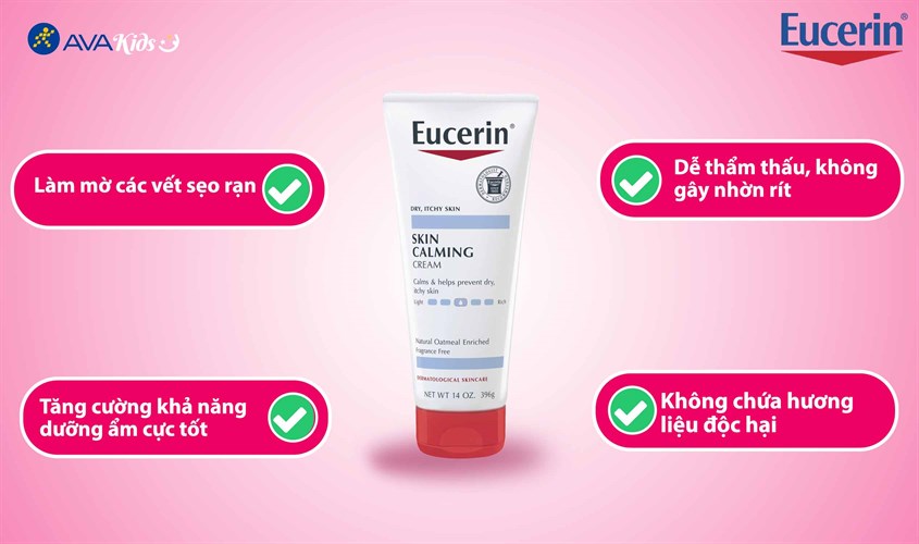 Eucerin Skin Calming Lotion không chứa chất bảo quản và dễ thẩm thấu