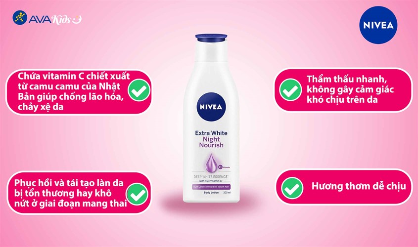 Sữa dưỡng thể Nivea Extra White Night Nourish là sản phẩm rất được ưa chuộng