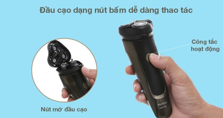 Máy cạo râu khô và ướt Flyco FS317VN