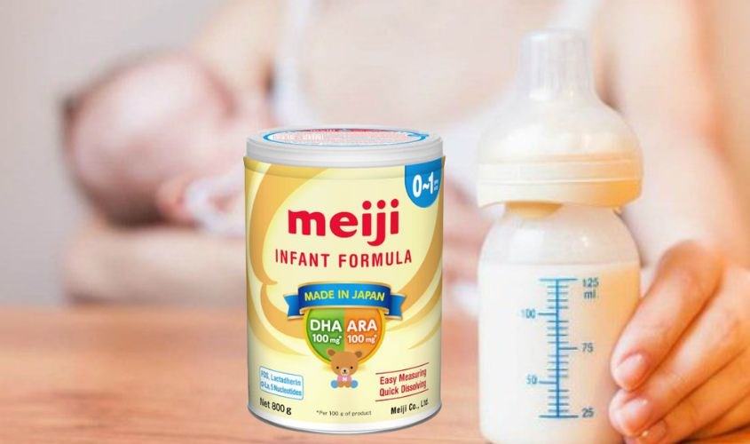 Sữa bột Meiji Infant Formula 800g phù hợp cho bé 1 tháng tuổi