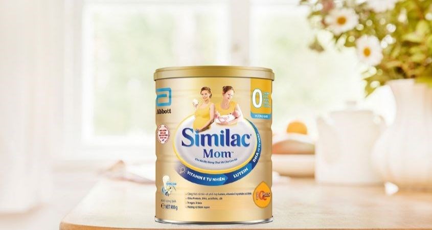 Sữa bầu Similac Mom hương vani 900g giàu canxi tốt cho mẹ bầu