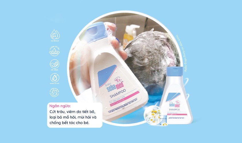 Dầu gội Sebamed pH5.5 giúp loại bỏ bã nhờn hiệu quả