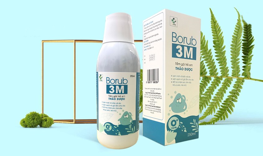 Tắm gội Borub 3M hỗ trợ cải thiện tình trạng viêm da tiết bã