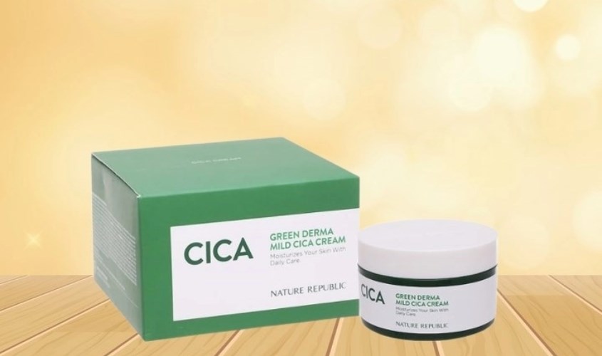 Kem dưỡng ẩm chiết xuất Rau Má và Keo Ong Nature Republic Green Derma Mild Cica 190 ml Mua 2 tính tiền 1