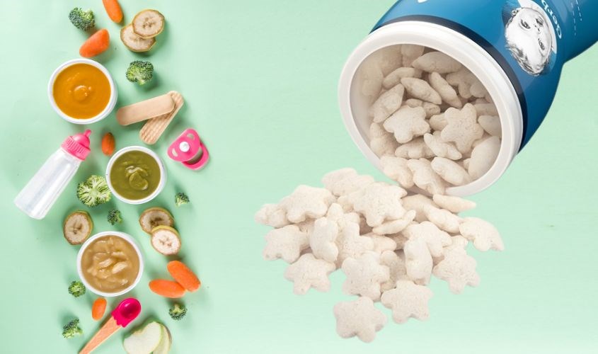 Bánh ăn dặm dành cho bé cần xốp mềm và tan nhanh trong miệng