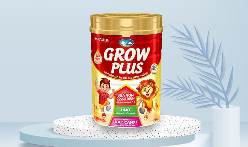 Sữa bột Dielac Grow Plus 1+ 850g (12 - 24 tháng) dành cho trẻ suy dinh dưỡng, thấp còi