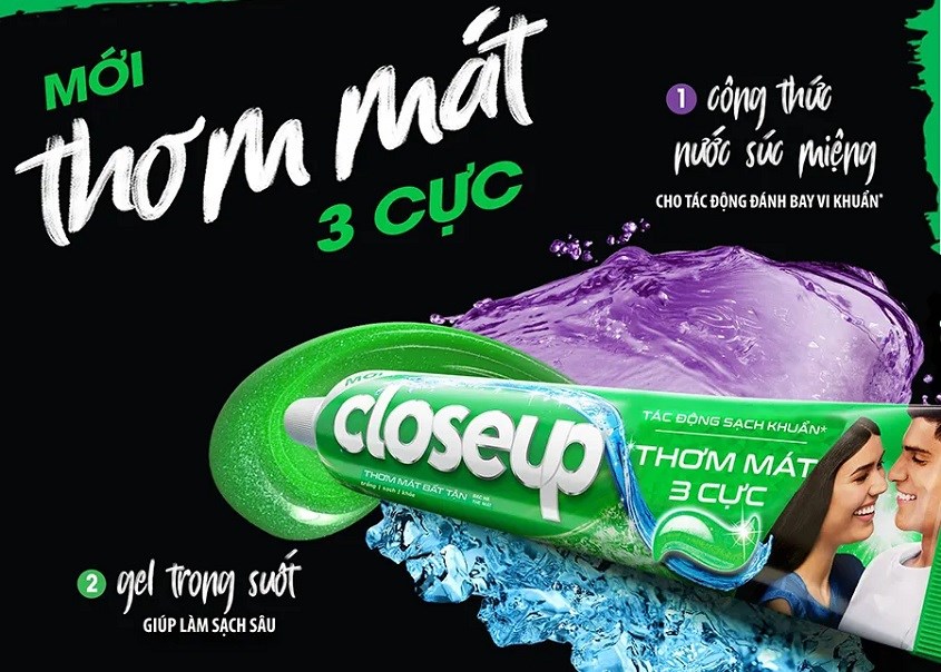 Kem đánh răng Closeup Thơm Mát Bất Tận hương bạc hà 230g