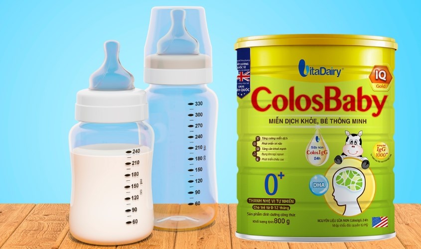 Có thể nhỏ vài giọt Biogaia vào sữa bột ColosBaby IQ Gold 0+ với điều kiện nhiệt độ sữa dưới 40 độ C