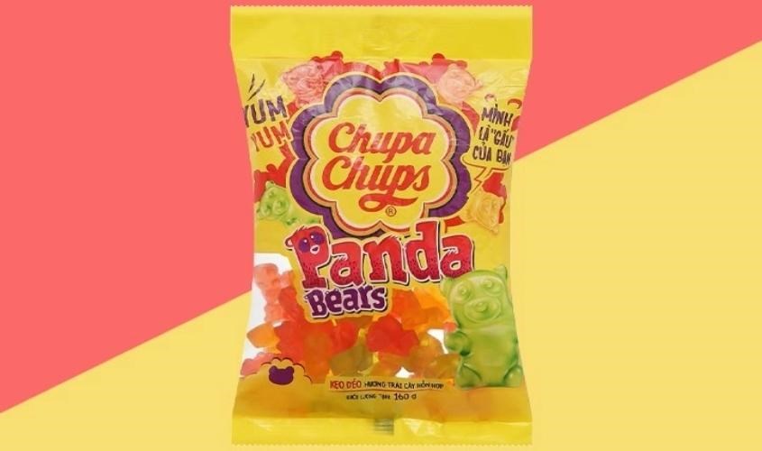 Kẹo dẻo Chupa Chups Panda Bears hương trái cây gói 160g (từ 3 tuổi)