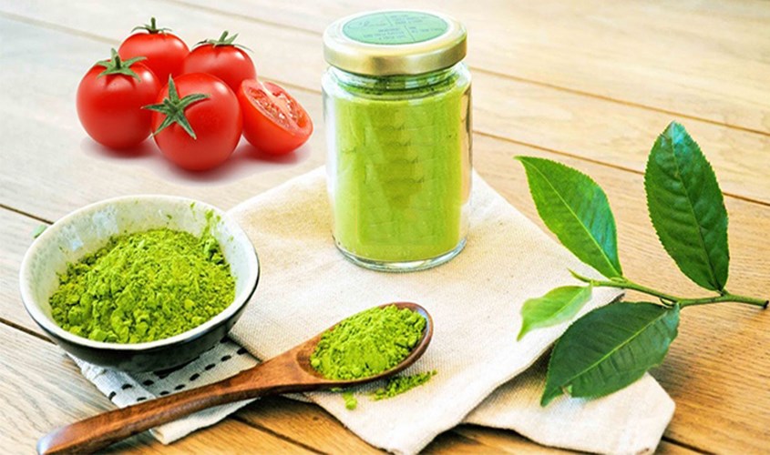 Mặt nạ cà chua và trà xanh hỗ trợ giảm mụn Mặt nạ cà chua và trà xanh hỗ trợ giảm mụn