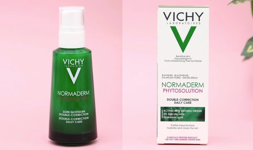 Gel sữa giảm mụn và khuyết điểm cho da mụn Vichy Normaderm Phytosolution 50 ml