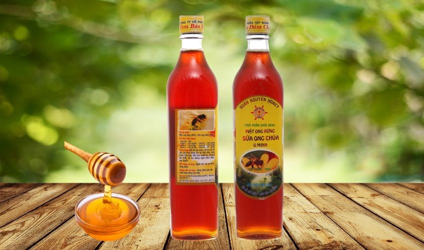 Mật ong rừng nguyên chất pha sữa ong chúa U Minh Xuân Nguyên 500 ml