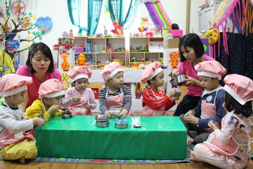 Mô hình lớp học tại Trung tâm Sao Mai Trường dạy trẻ tự kỷ Sao Mai