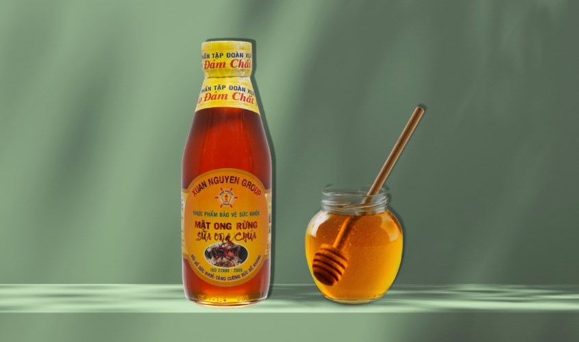 Mật ong rừng nguyên chất pha sữa ong chúa Xuân Nguyên 200 ml