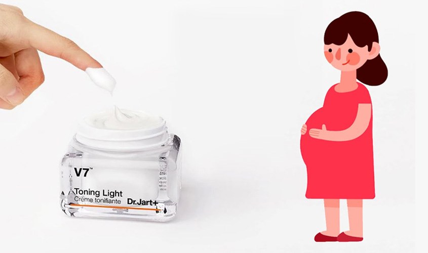 Kem dưỡng V7 chứa thành phần lành tính, an toàn với mẹ bầu