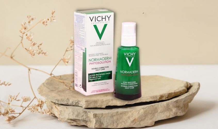 Gel sữa giảm mụn và che khuyết điểm cho da mụn Vichy Normaderm Phytosolution 50 ml