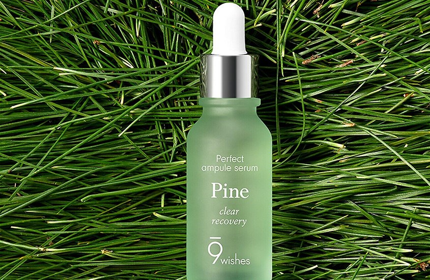 Sau 3 ngày nặn mụn, có thể sử dụng tinh chất thanh lọc và phục hồi da 9 Wishes Amazing Pine Ampule 25 ml