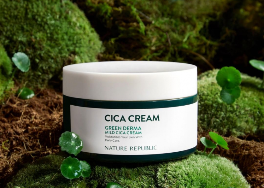 Kem dưỡng ẩm chiết xuất Rau Má và Keo Ong Nature Republic Green Derma Mild Cica 190 ml