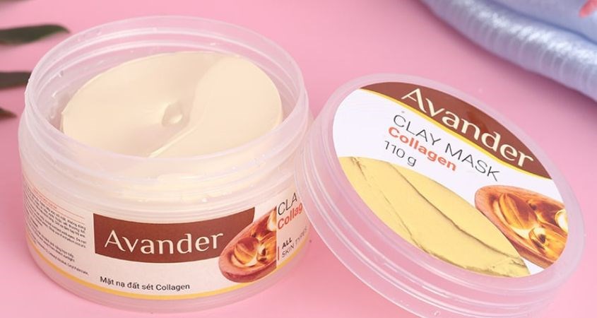 Mặt nạ đất sét tinh chất Collagen Avander dưỡng sáng, chống lão hoá 110g (Hủ)