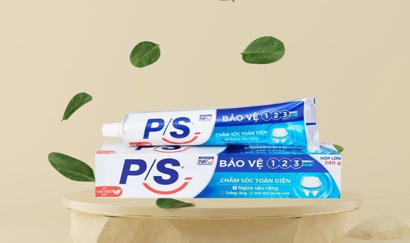 Kem đánh răng P/S bảo vệ 123 chăm sóc toàn diện hương bạc hà 230g