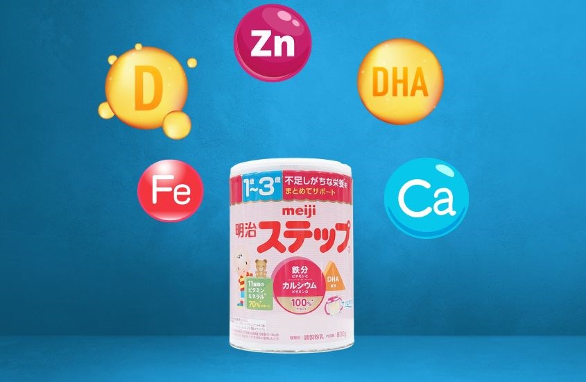 Sữa bột nội địa Nhật Meiji Step Milk vị nhạt thanh 800g (12 - 36 tháng)