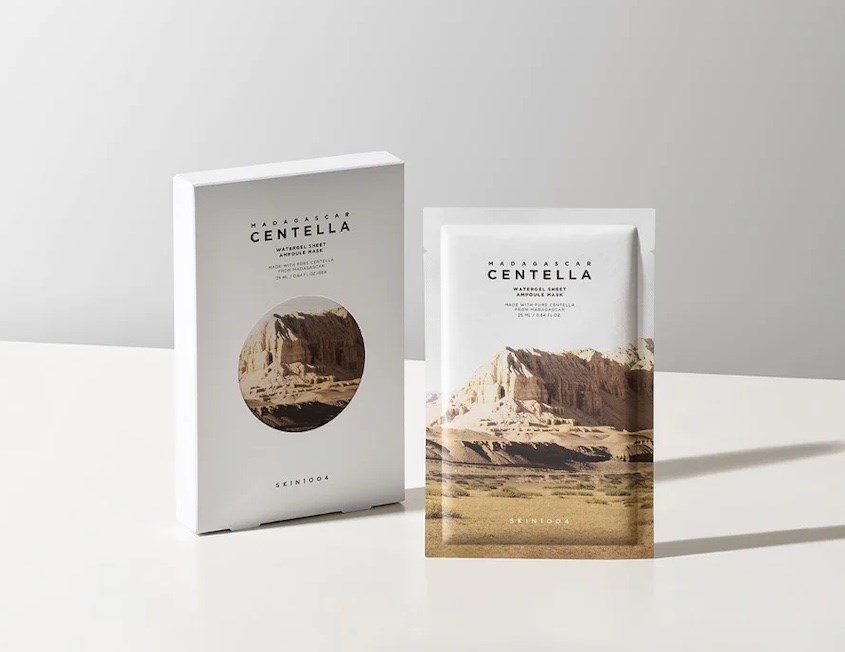 Mặt nạ giấy Rau Má dưỡng ẩm, làm dịu da Skin1004 Madagascar Centella Watergel Sheet Ampoule 25 ml