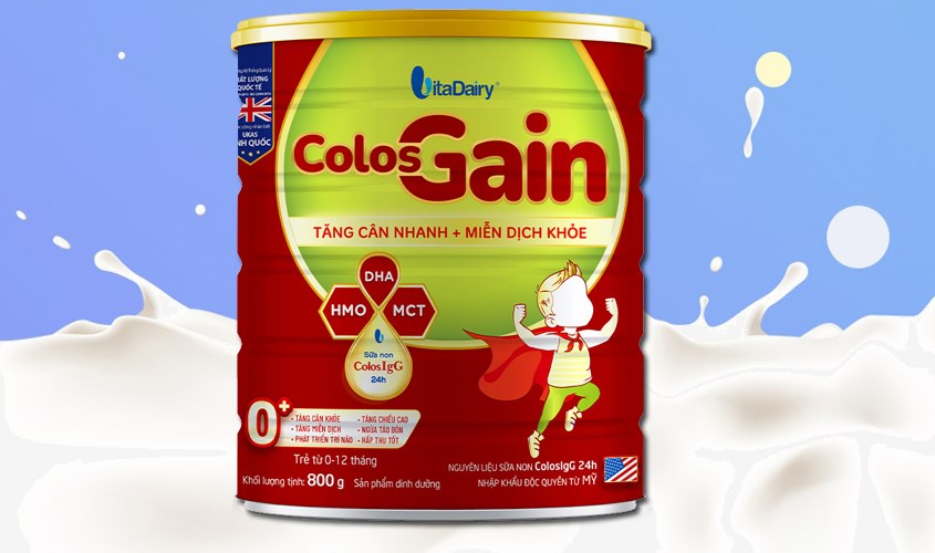 Sữa bột ColosBaby Gain 0+ hương vani 800g (0 - 12 tháng)