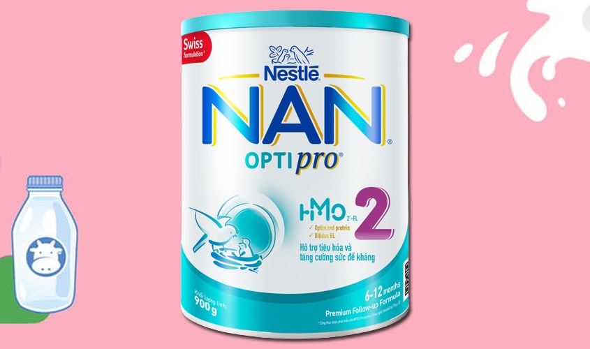 Sữa bột NAN Optipro số 2 900g (6 - 12 tháng)