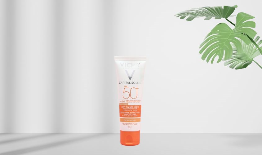 Kem chống nắng dưỡng da 3 trong 1 có màu Vichy Capital Soleil SPF 50+ PA++++ 50 ml