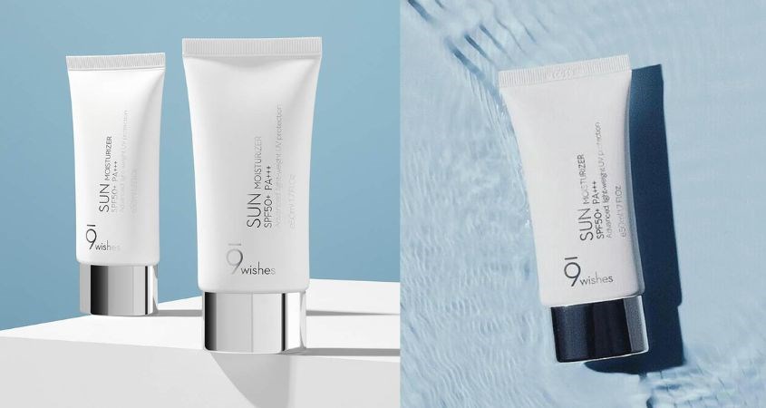 Kem chống nắng chống lão hóa và dưỡng trắng 9 Wishes Sun Moisturizer SPF 50+ PA+++ 50 ml