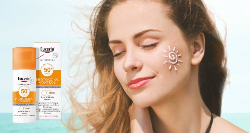 Kem chống nắng Eucerin Sun Creme Face Tinted CC Cream SPF50+
