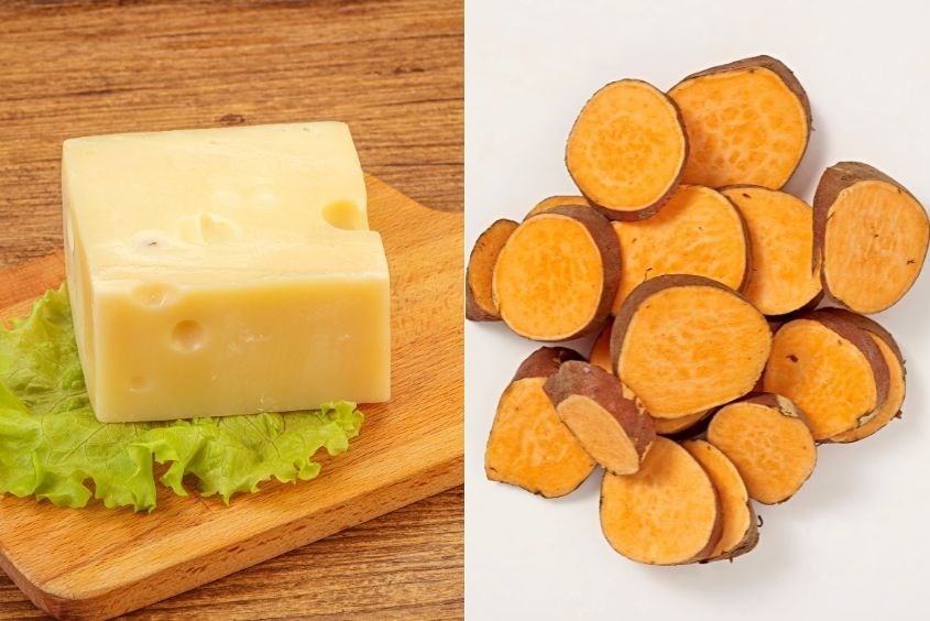 Cháo phô mai cho bé nấu với khoai lang