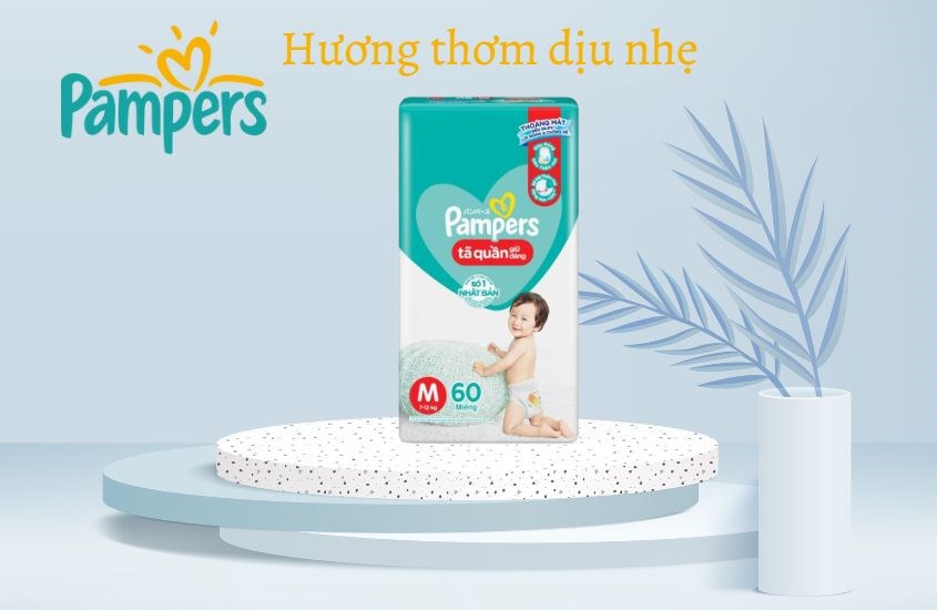Tã quần Pampers Jumbo size M 60 miếng (7 - 12 kg)