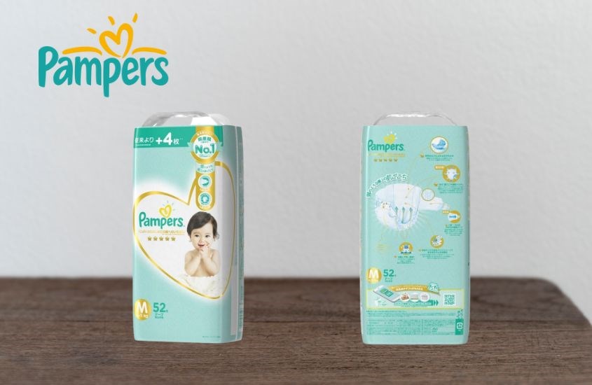 Tã dán Pampers cao cấp size M 52 miếng (6 - 11 kg)