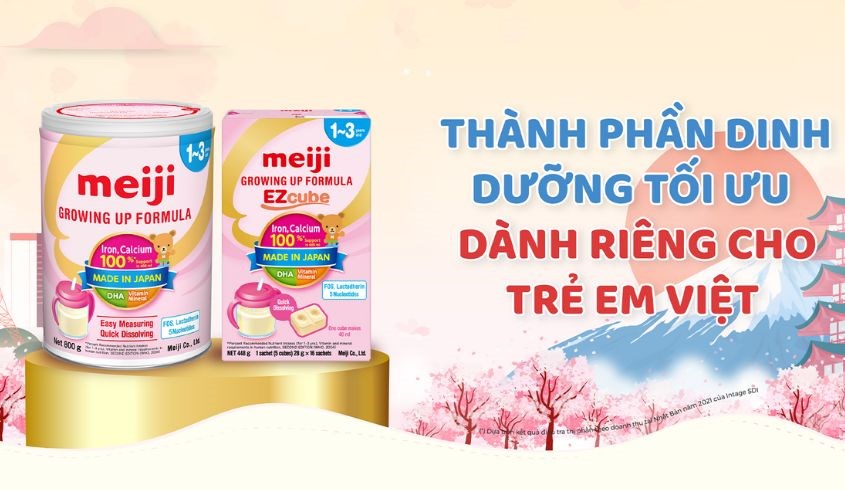 Sữa Meiji dạng lon thiếc