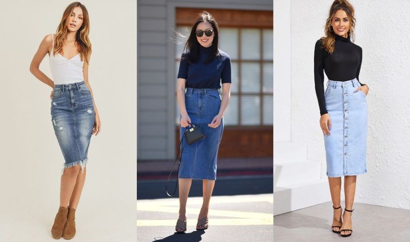 7 Cách Mix Đồ Với Chân Váy Jean Đẹp Mua Chân Váy Jean Giá Tốt