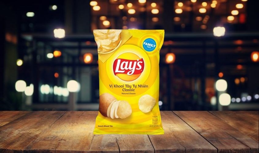 Gói snack khoai tây vị tự nhiên Lay