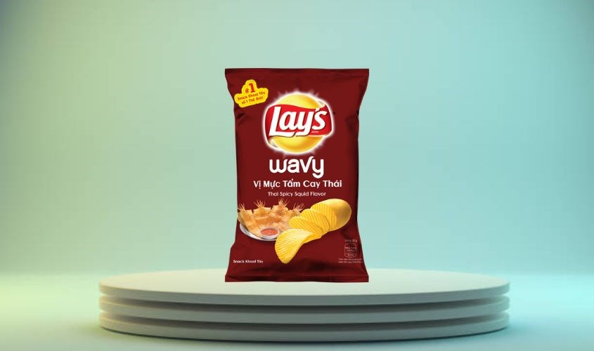 Snack khoai tây vị mực tẩm cay thái