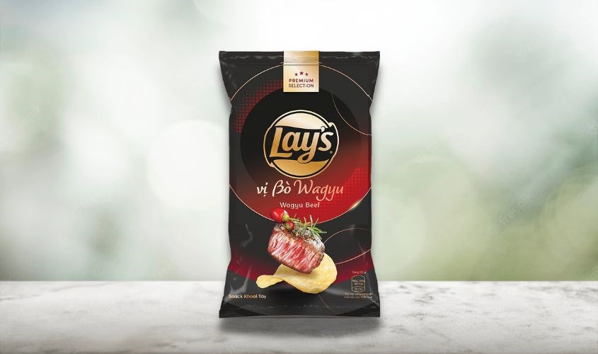 Snack khoai tây vị bò Wagyu Lay's 45g